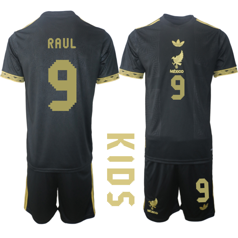 Youth 2025-2026 National Team Season Mexico Black #9 Soccer Jersey